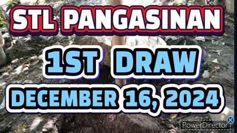 STL PANGASINAN RESULT TODAY 1ST DRAW DECEMBER .